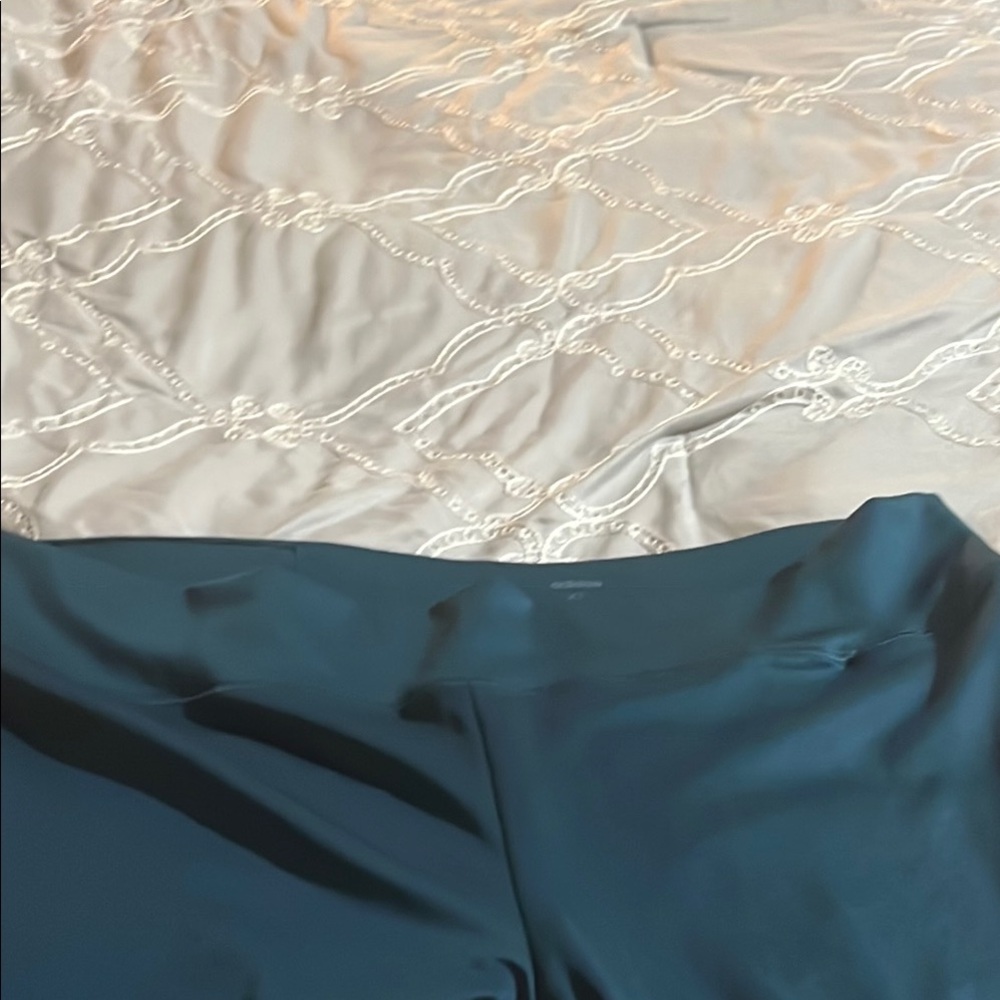 Adidas Teal and Black Performance Leggings - Picture 4 of 5